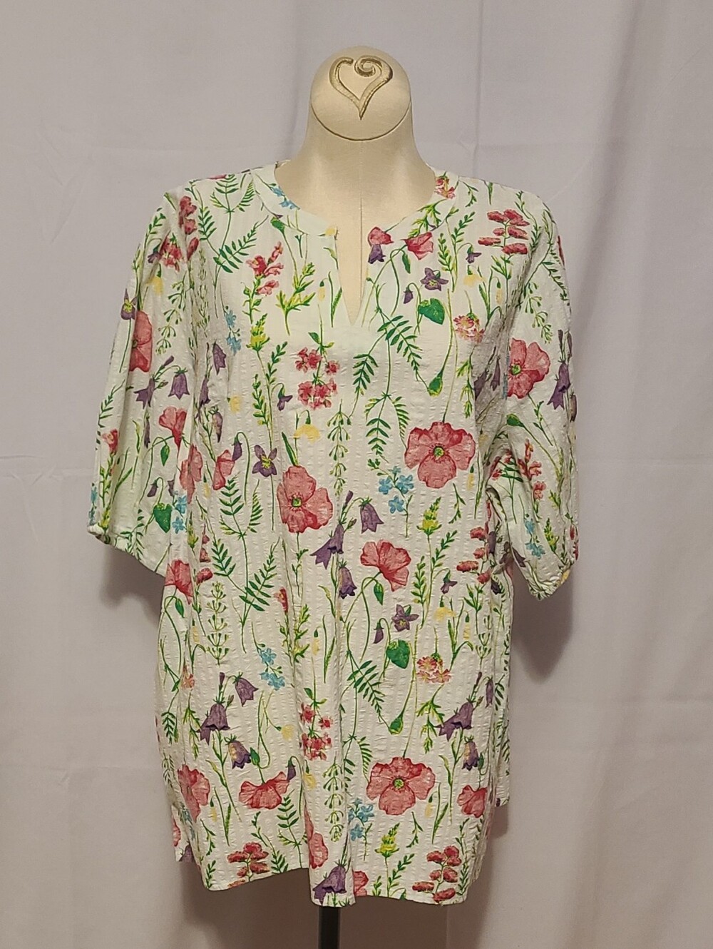Kim Rogers Floral 100% Cotton Shirt